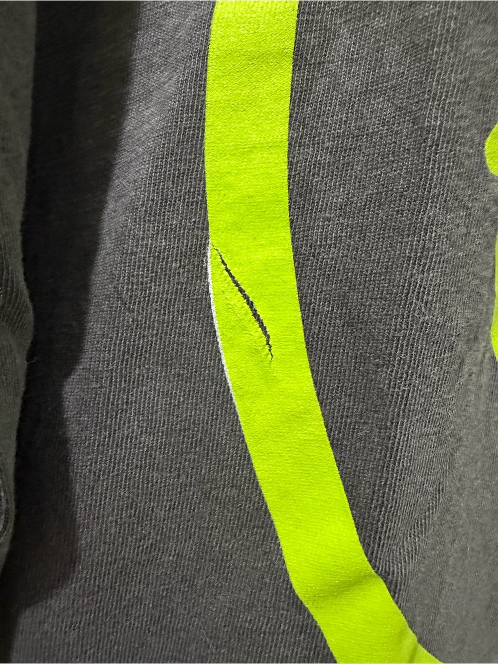 NWOT The World Needs Your Magic Crop Tee in Vintage Charcoal + Neon** - Picture 8 of 8